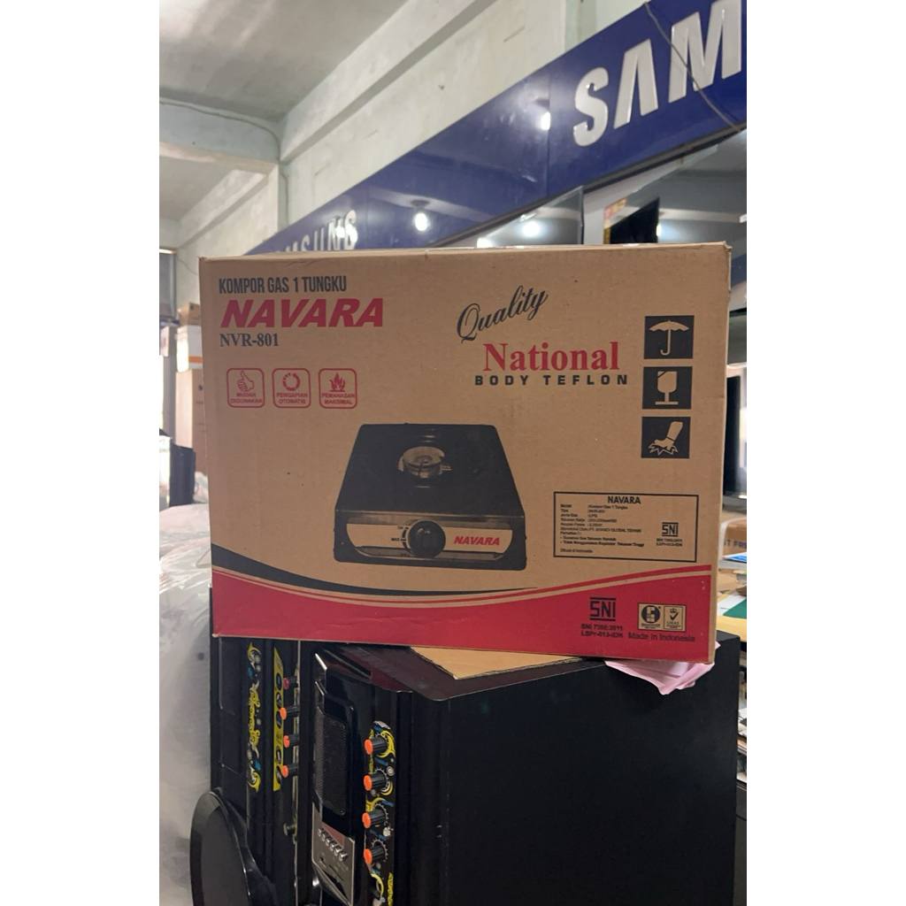 Kompor NAVARA 1 tungku NVR-801 + regulator miyako