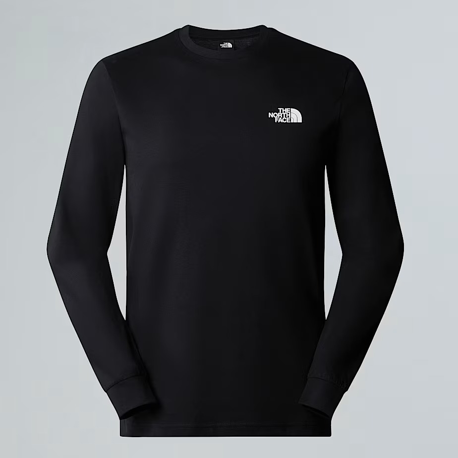 Original The North Face Box NSE Tee Long Sleeve - TNF Black TNF White