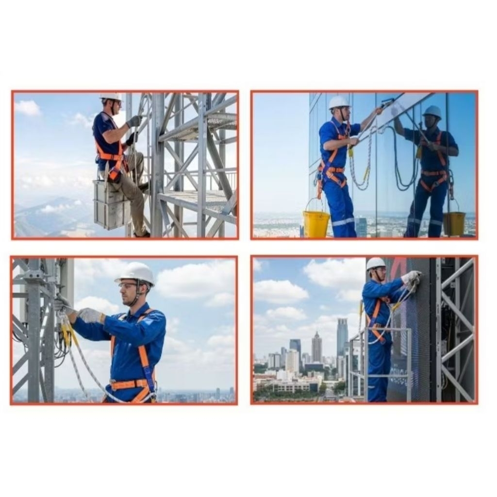 harnes full body dewasa safety ori jahitan pengamanan panjat tebing peralatan kantor harness gedung