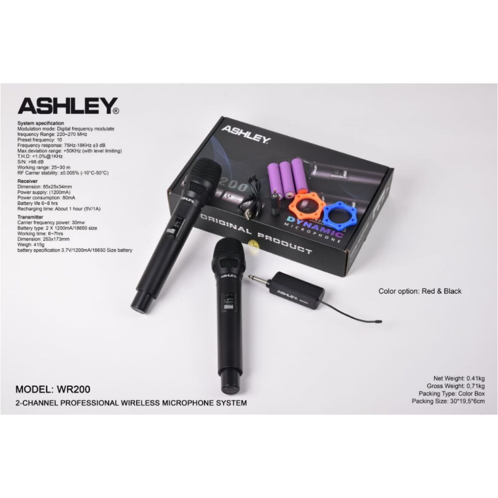 mic wireless ashley original mic karaoke microphone wireless mikrofon karaoke mic karaoke ashley wr 