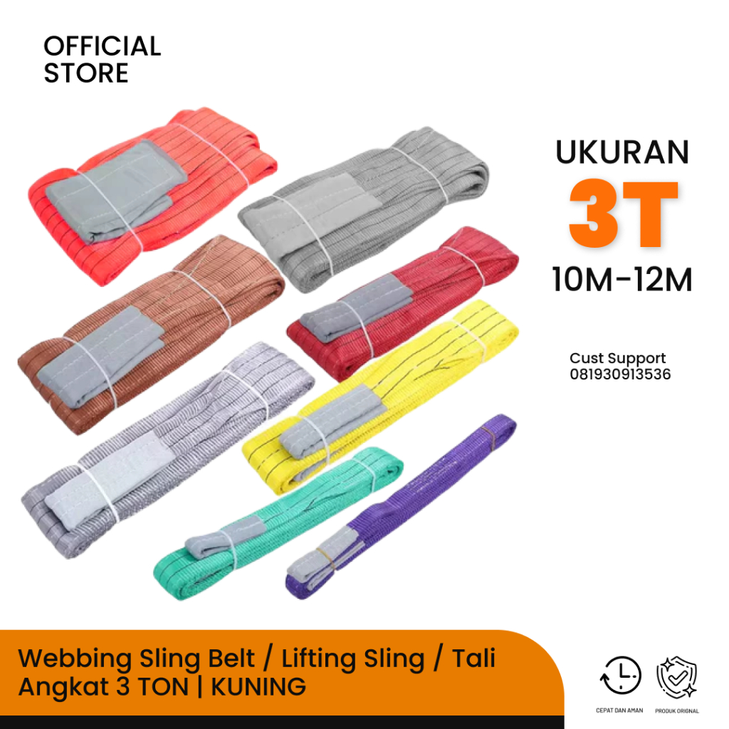 Webbing Sling 3T/ Tali Sling Angkat Barang Webbing Sling Belt