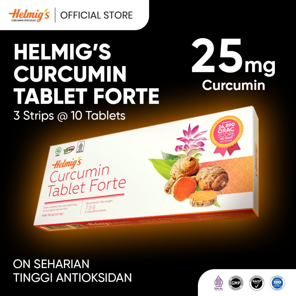 Helmig's Curcumin Tablet 25mg Isi 30 Tab