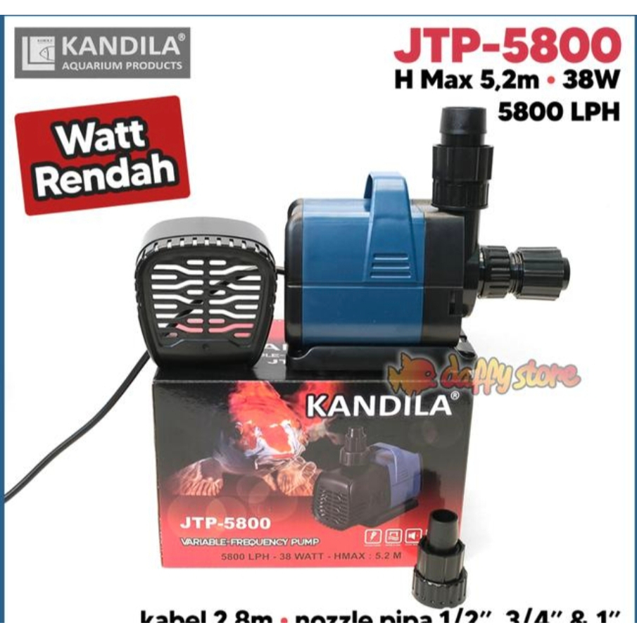 Kandila JTP-9000 9000LPH 70W  5,2m pompa kolam akuarium Pompa JTP 9000