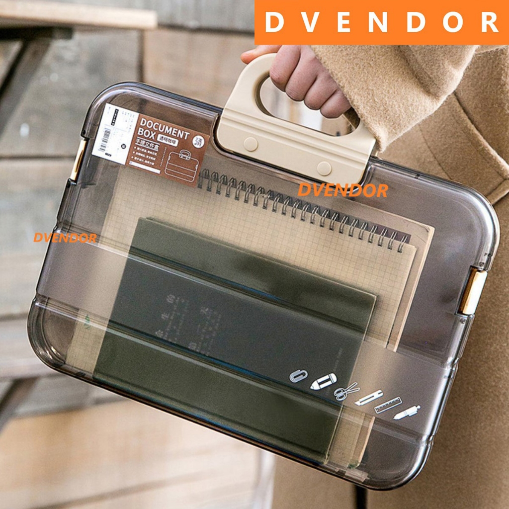 [DVENDORTOOL] Tas Folder Dokumen A4 Hardcase Transparan | Tempat Penyimpanan Berkas Arsip Sertifikat