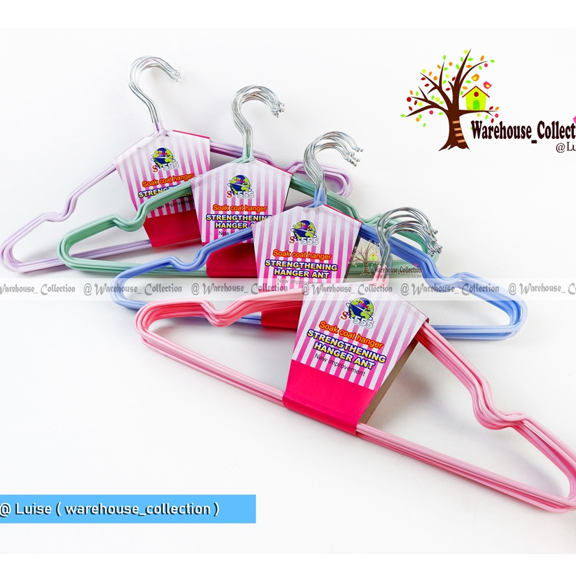 Gantungan baju / Hanger stainless  /Hanger stainless  Baju Kawat Celup Warna / hanger besar/kecil