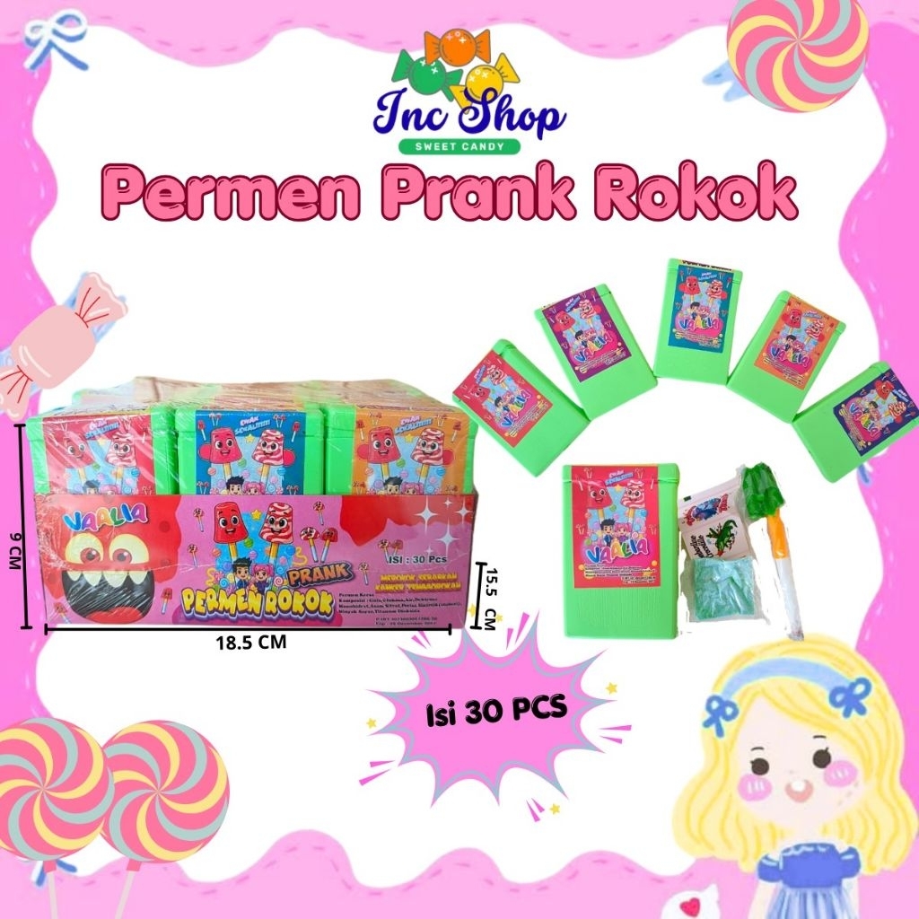 (1 Pack isi 30 Pcs) Permen Prank Rokok Rasa Buah Berhadiah