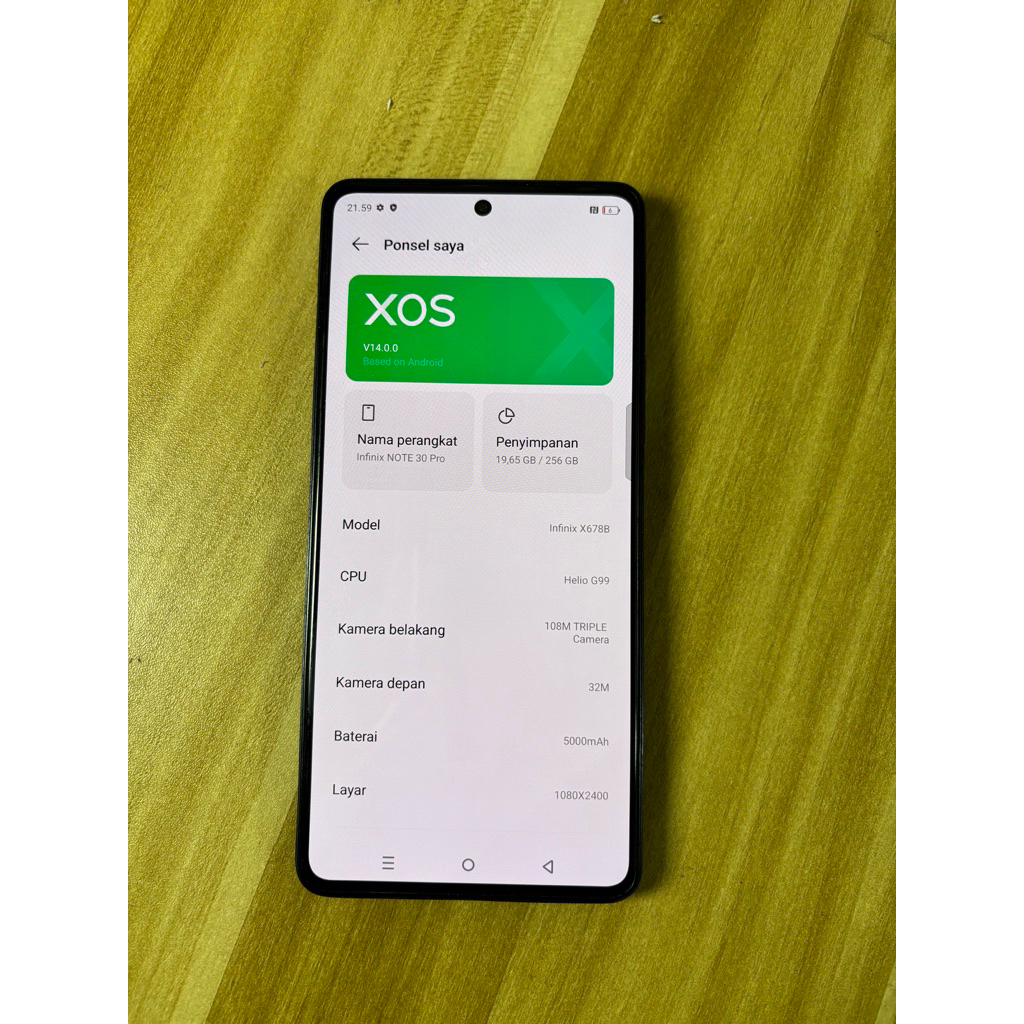 INFINIX NOTE 30 PRO 8/256 SECOND MINUS BACA DESKRIPSI