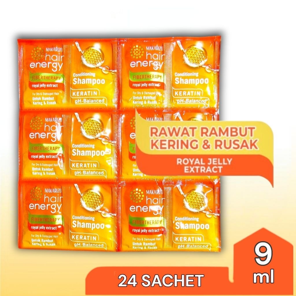 Makarizo Shampo  + Kondisioner Royal Jelly Sachet 2 Renceng