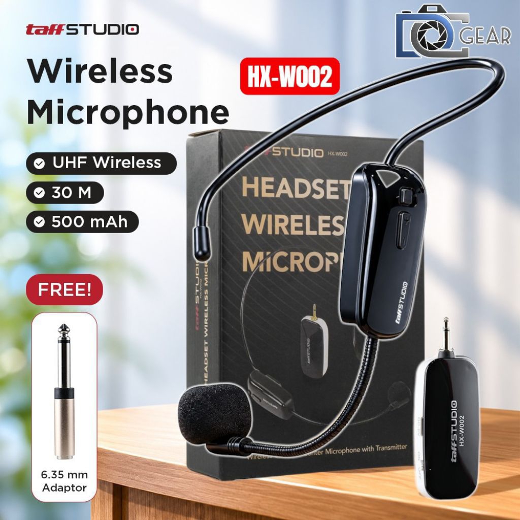 Wireless Mic Bando UHF & 2,4G Taffstudio untuk Imam Masjid