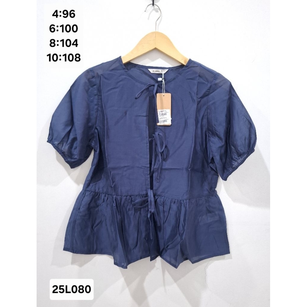 ET CETERA BLOUSE WANITA LENGAN PENDEK SHEER