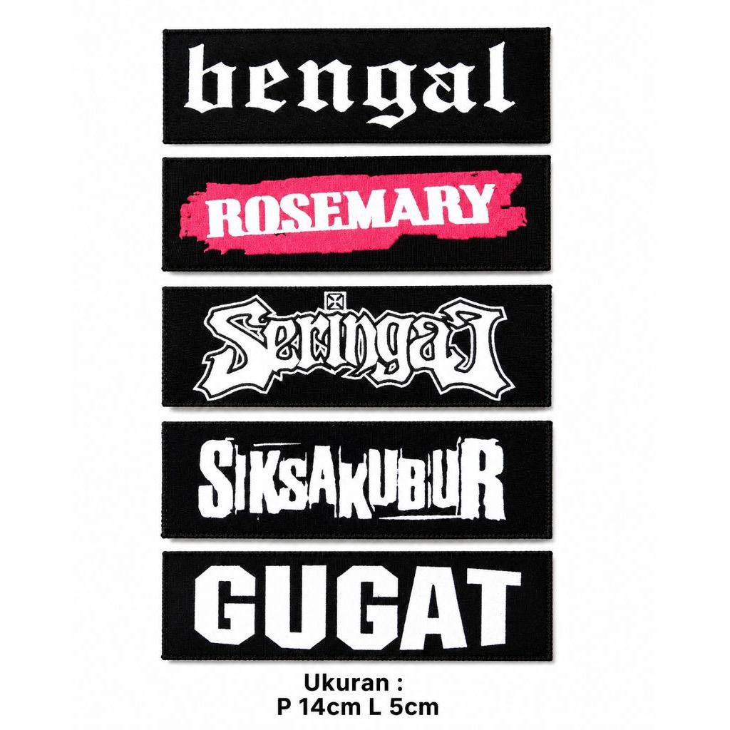 PATCH SABLON/EMBLEM JAHIT SABLON KECIL/LOGO EMBLEM BAND METAL PUNK BERKUALITAS