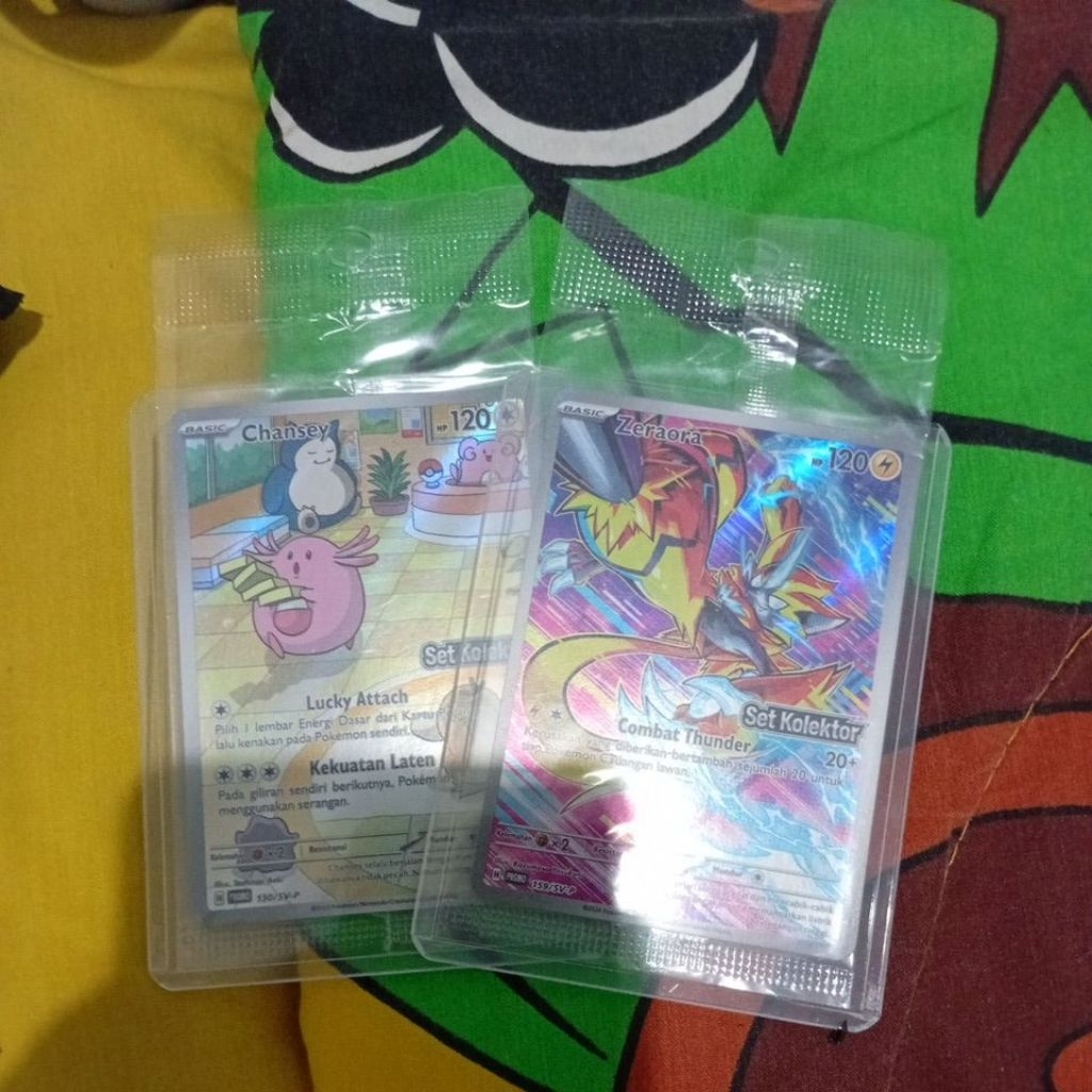 chansey n zeraora promo set kolektor