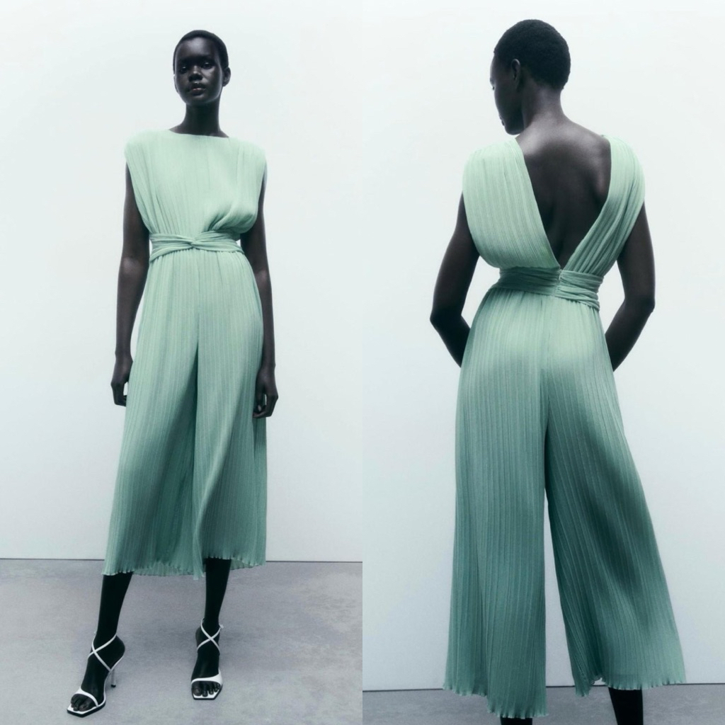 ZARA Pleated Jumpsuit
