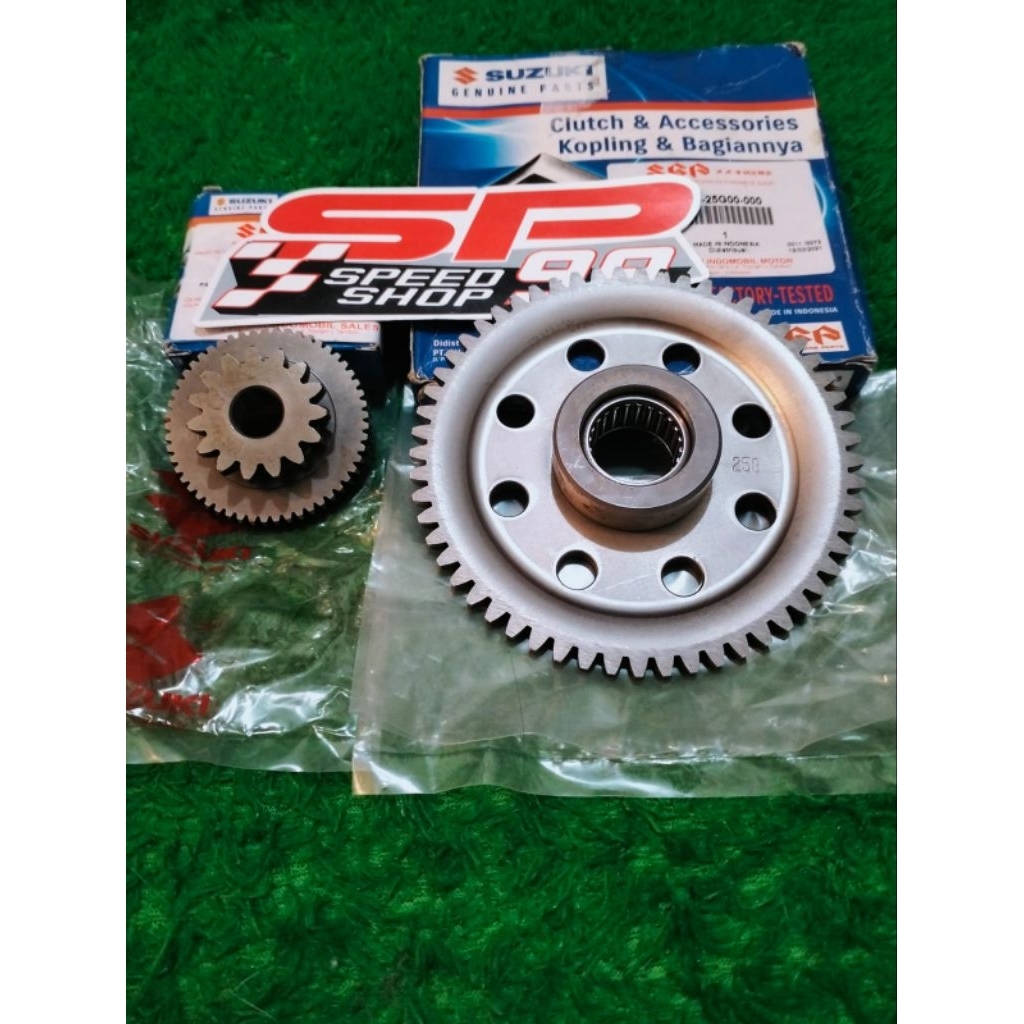 GEAR COMP STARTER/GIR,GER GIGI STATER BESAR DAN KECIL SUZUKI SATRIA FU KARBU 150 ASLI ORIGINAL AGP
