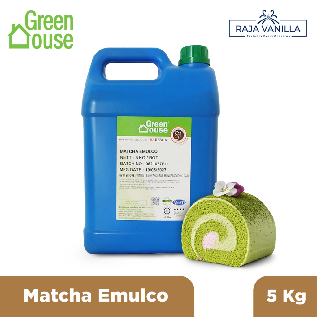 Green House Matcha Emulco - Perisa Makanan Pasta Aroma Matcha 5 kg