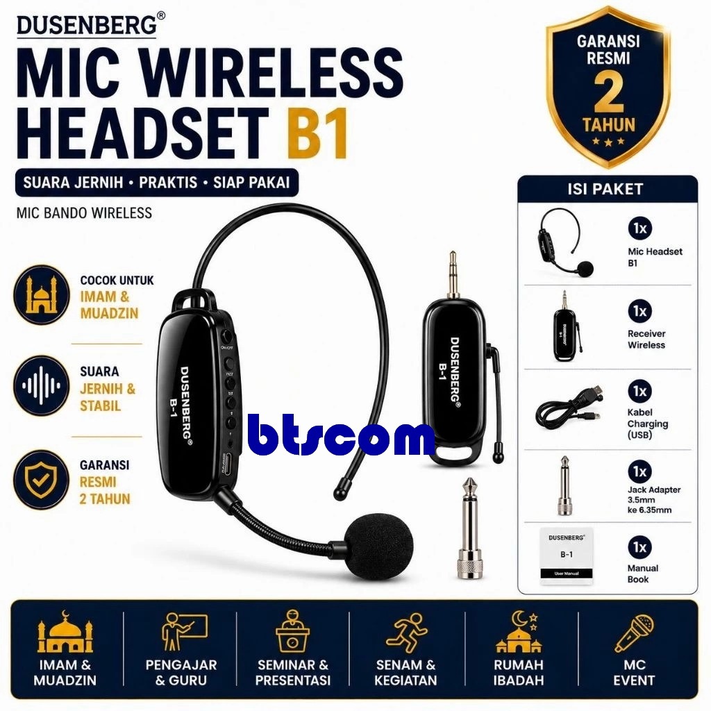 Mic imam Wireless DUSENBERG B1 / B-1 Bando Wireless Connect Amplifier Toa