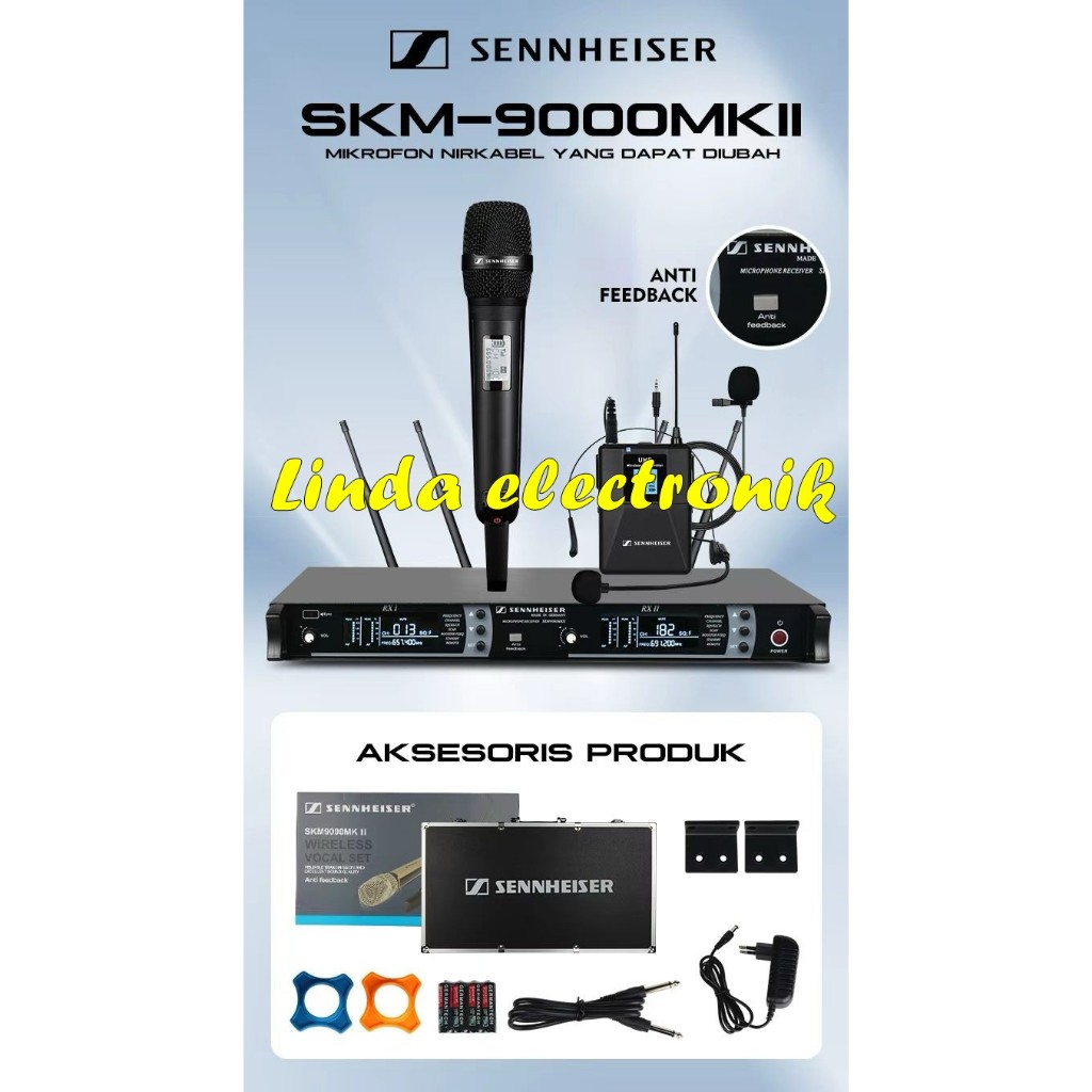 Mic Wireless Sennheiser Skm 9000 2bh Pegang Clipon Sennheiser Skm9000