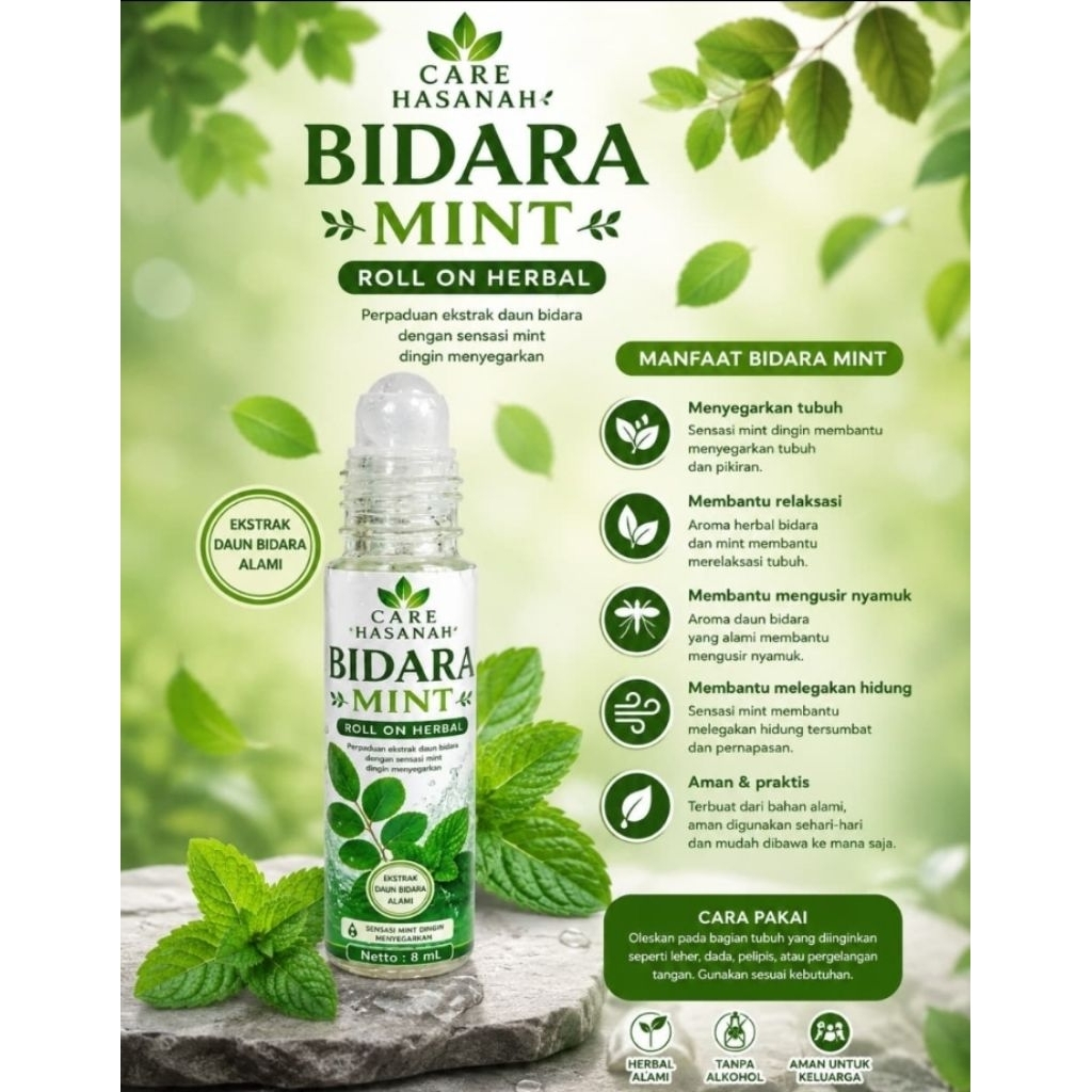 fresh care Bidara 8ml mint Roll on herbal