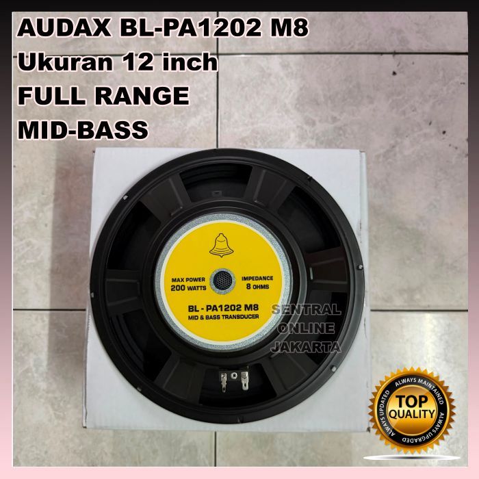 SPEAKER BELL BL-PA1202 M8 FULL RANGE 200 WATT PA 1202 BL PA1202 12in 12inch MIDD BASS ORIGINAL PRODU