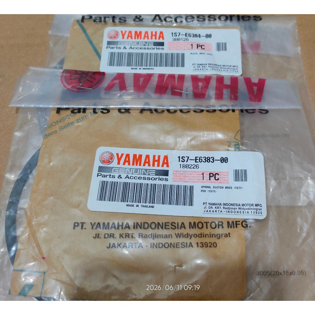BESI PLAT KOPLING JUPITER MX LAMA ASLI YAMAHA 1S7-E6384-00+1S7-E6383-00(Datar+Cekung)