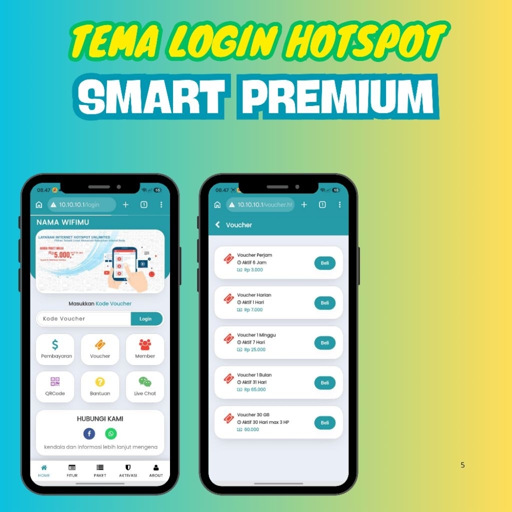 Tema Login Hotspot Smart Premium - jasa setting mikrotik
