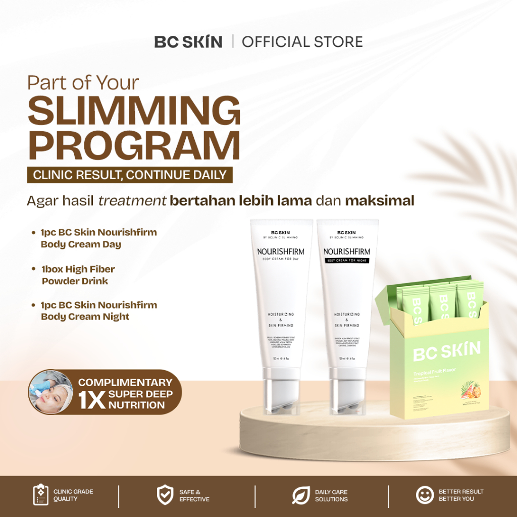 [BC SKIN X B CLINIC] PAKET PRODUCT SLIMMING PROGRAM - FREE 1X TREATMENT DI B CLINIC