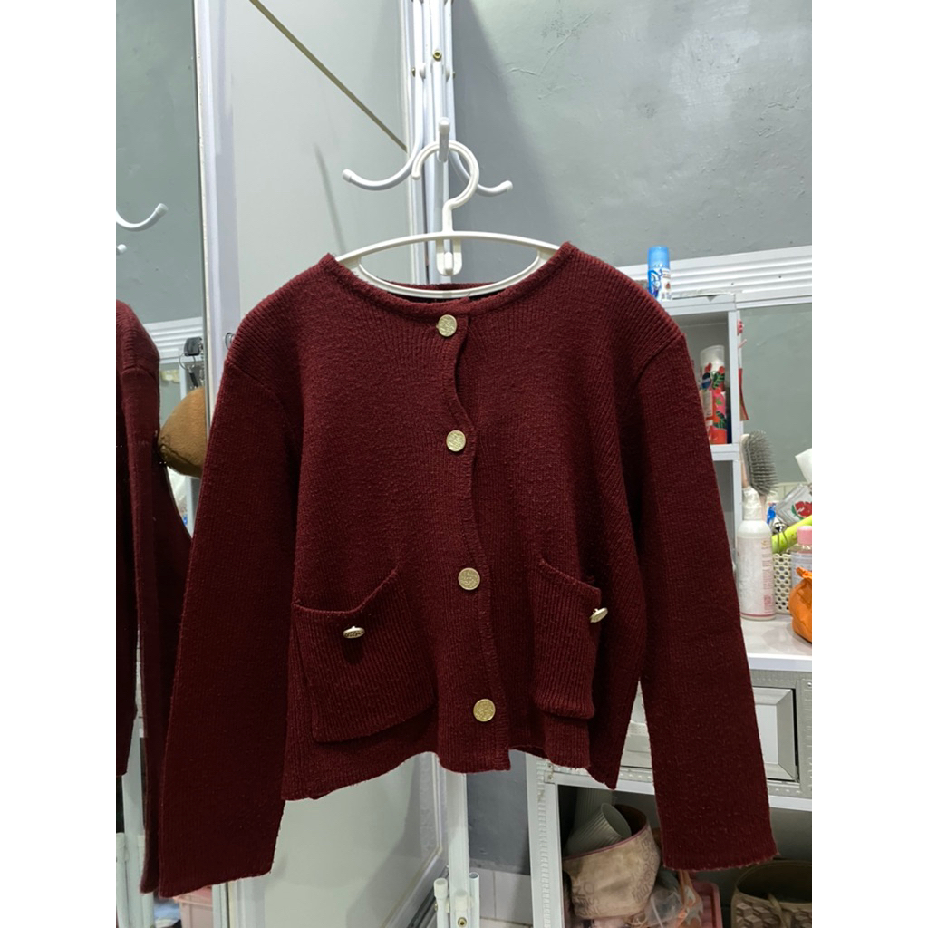 cardigan deep maroon bwbyaz