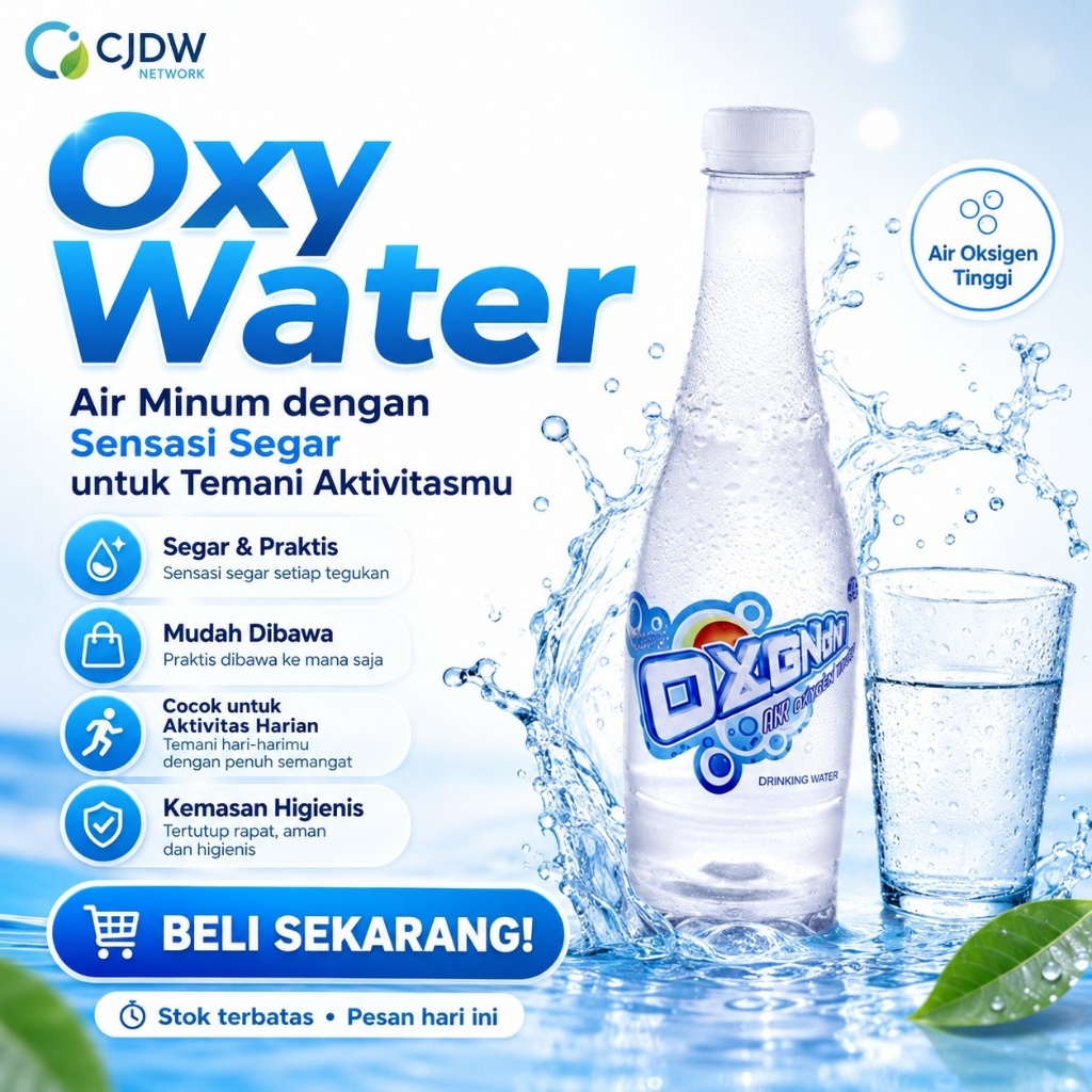 Air Oxy Water Air Minum Oksigen Tinggi Minuman Sehat Segar Praktis Untuk Harian