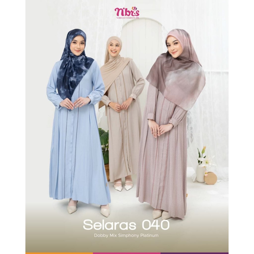 TERMURAH DRESS MUSLIM KEKINIAN SELRAS 040 COCOK UNTUK OUTFIT KULIAH KONDANGAN & DAILY TERBARU