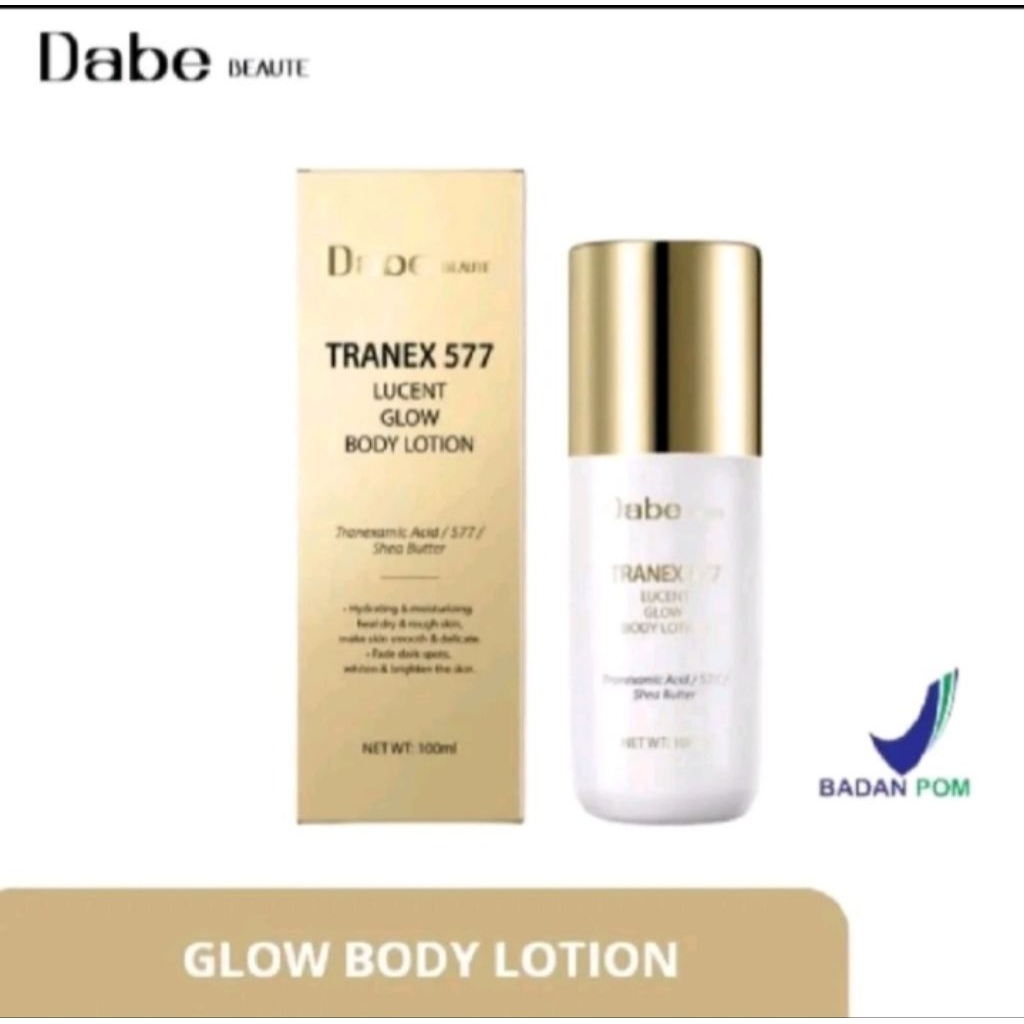 body lotion tranex 577 dabe beauty memutihkan tubuh mencerahkan