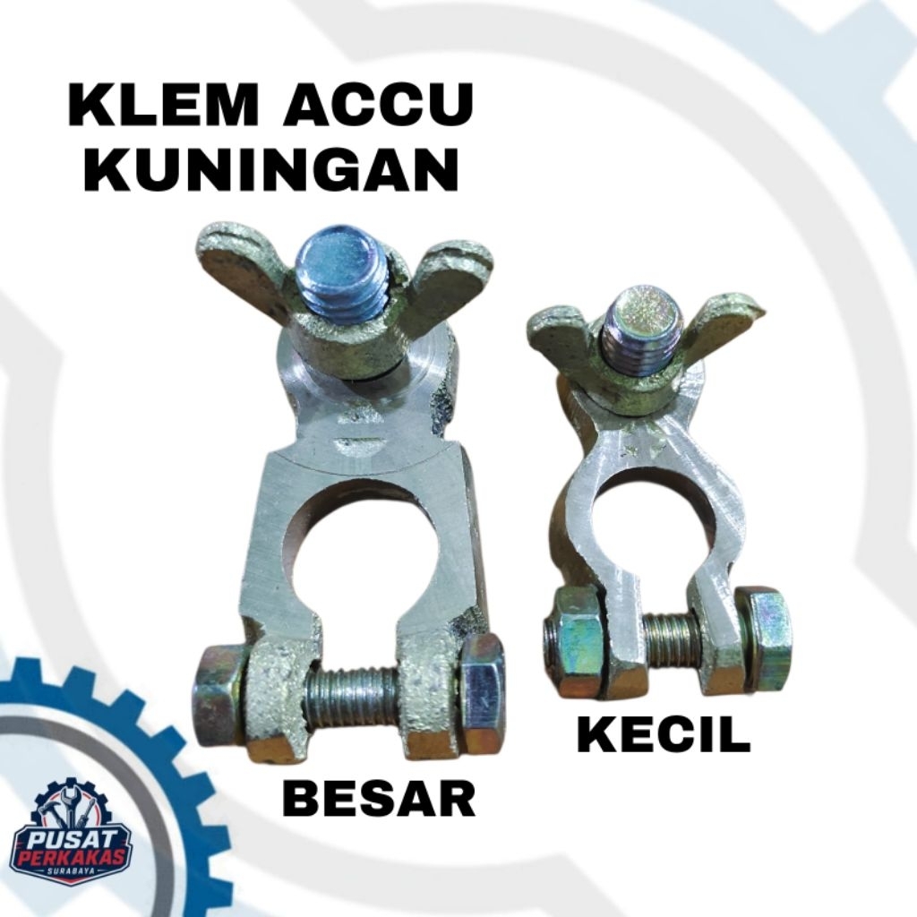 KLEM AKI ACCU KUNINGAN/ KEPALA KLEM AKI ACCU KUNINGAN MOBIL BESAR KECIL