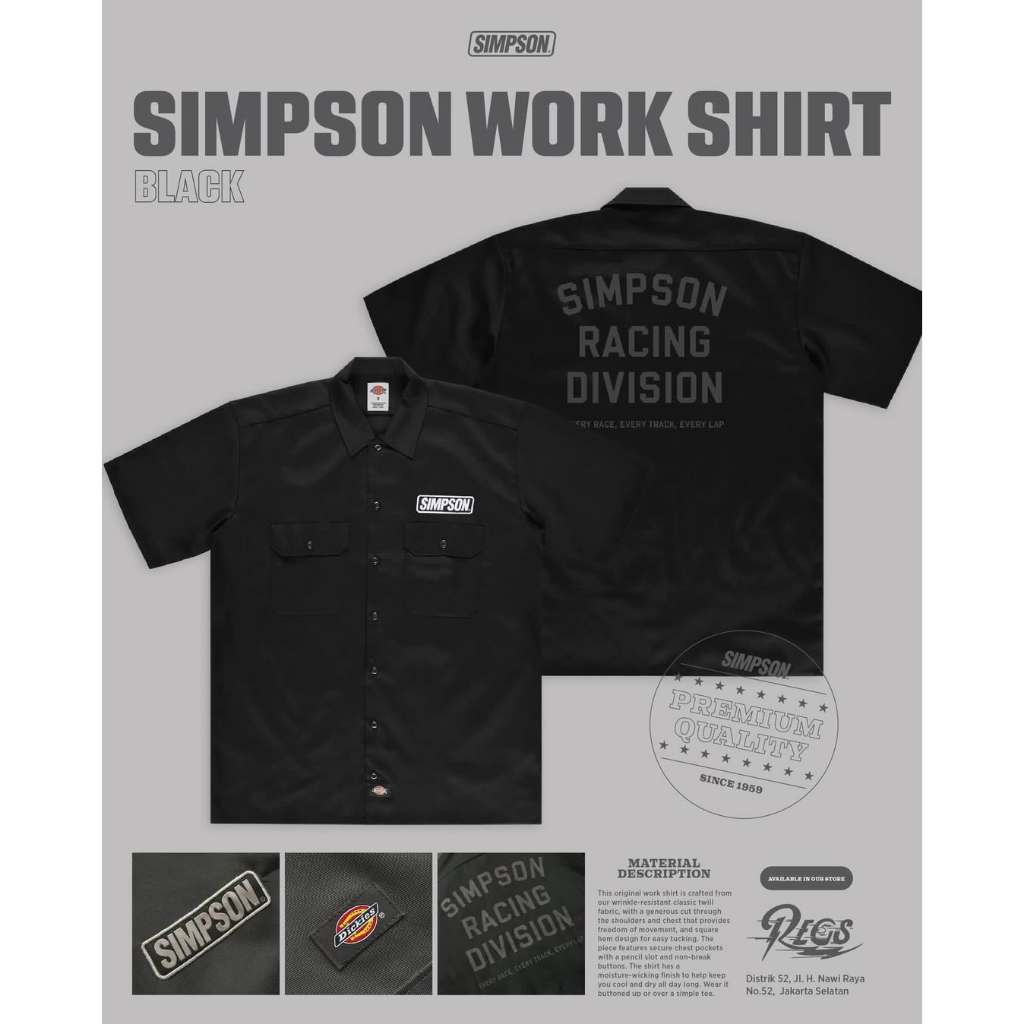 Simpson Work Shirt Deep Black