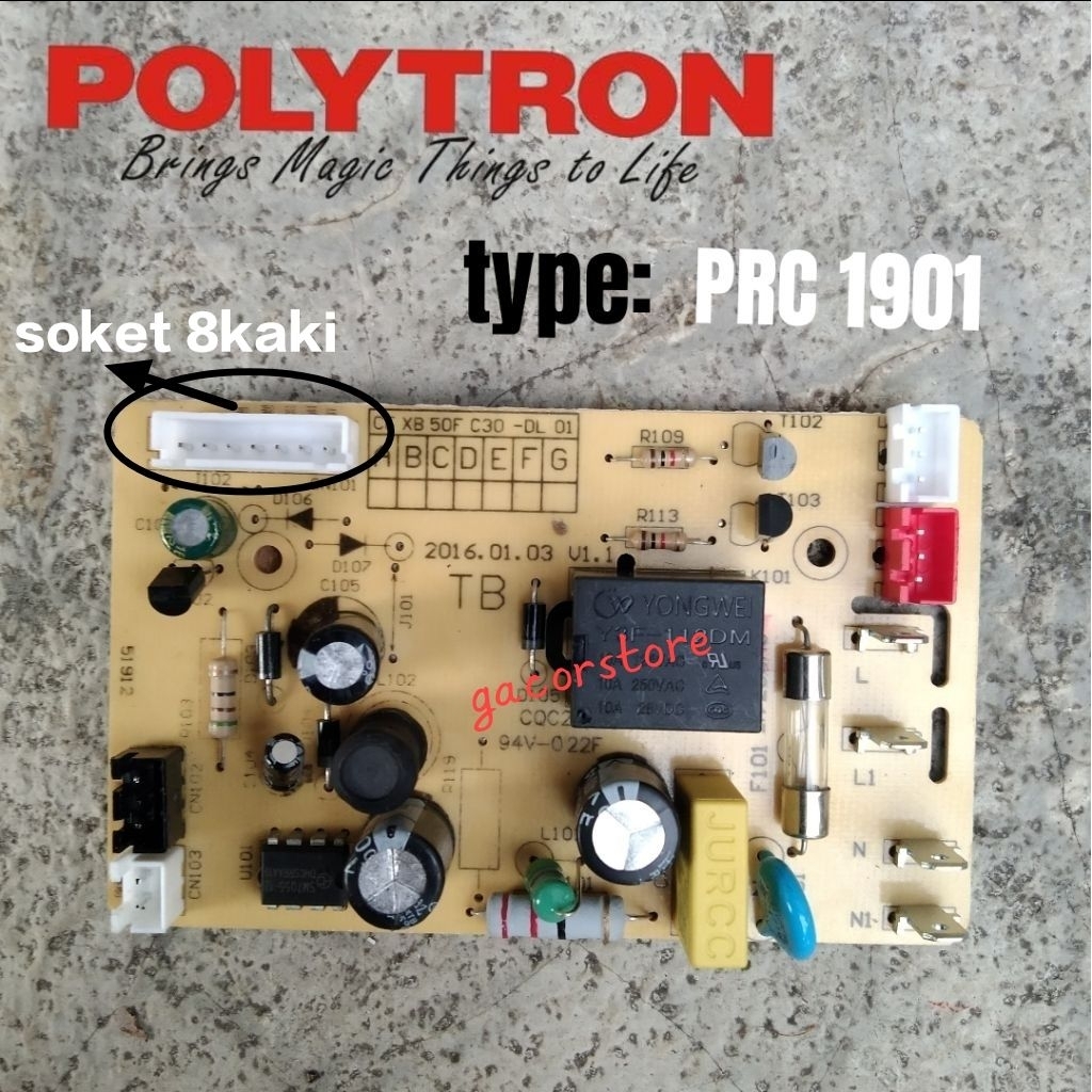modul Board power Magicom rice cooker digital Polytron PRC1901 PRC 190I 8 PIN 8 PIN