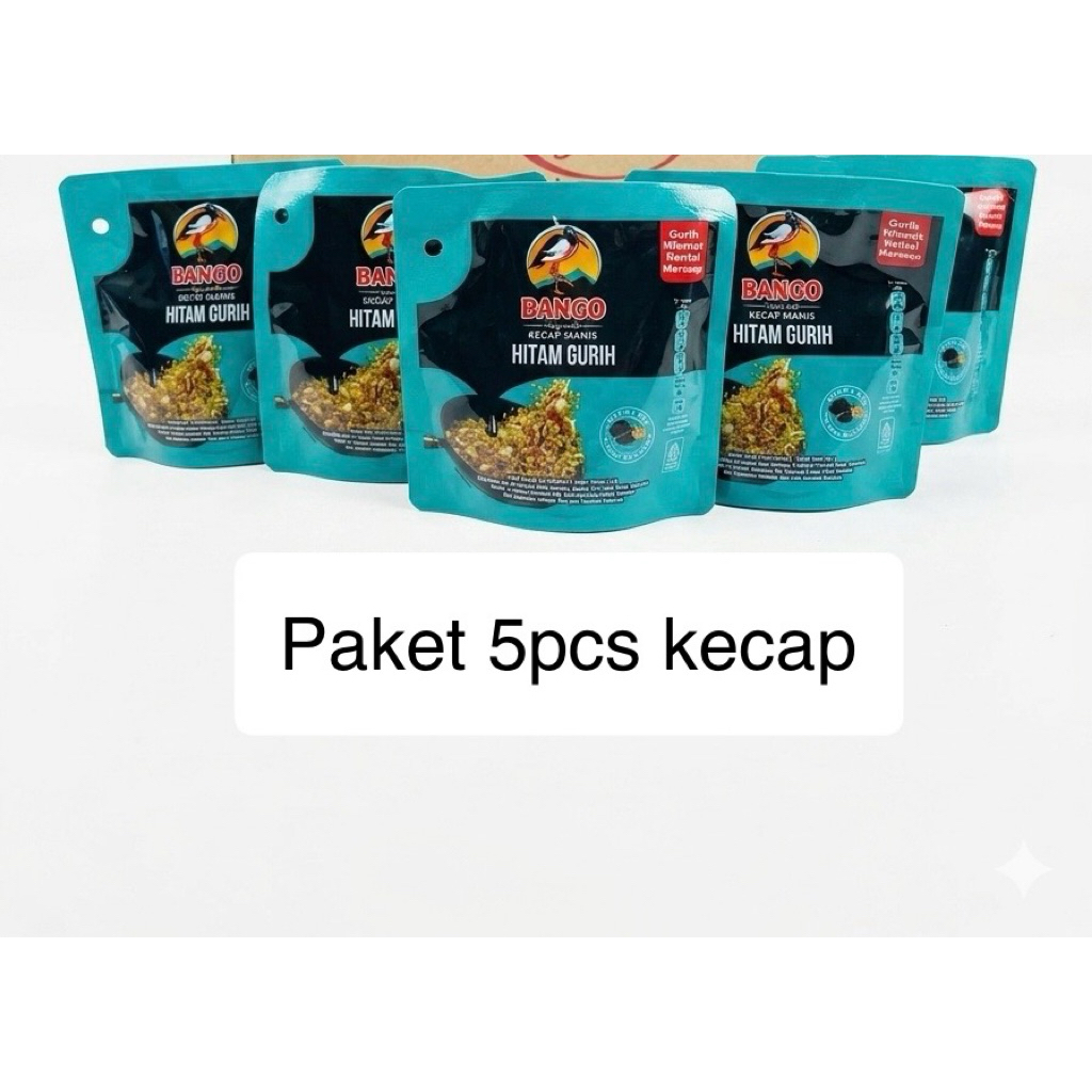 Kecap Manis Bango Hitam Gurih 55ml - Kental, Gurih, Meresap
