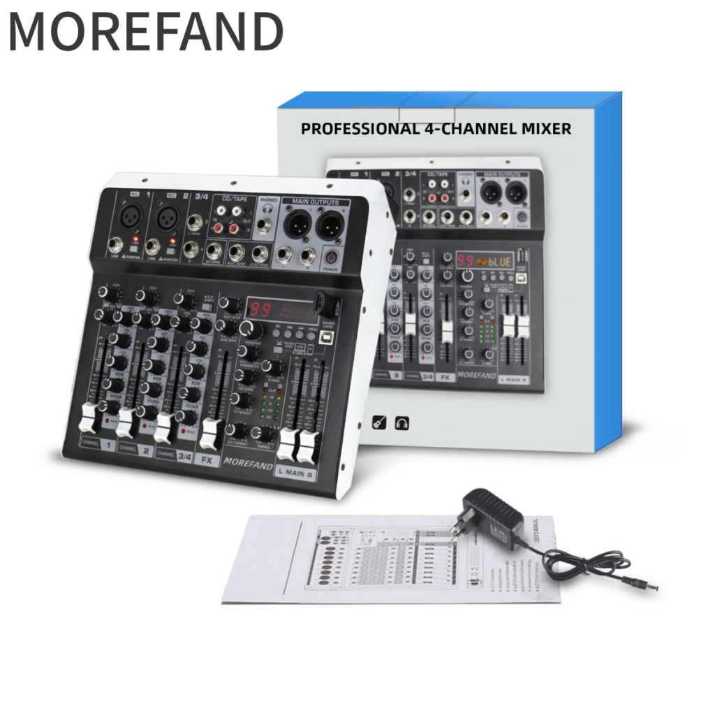 MOREFAND Mixer 4 chanel /mixer audio/mixer 4 chanel termurah /mixer mini/ Amplifier Bluetooth Mini m