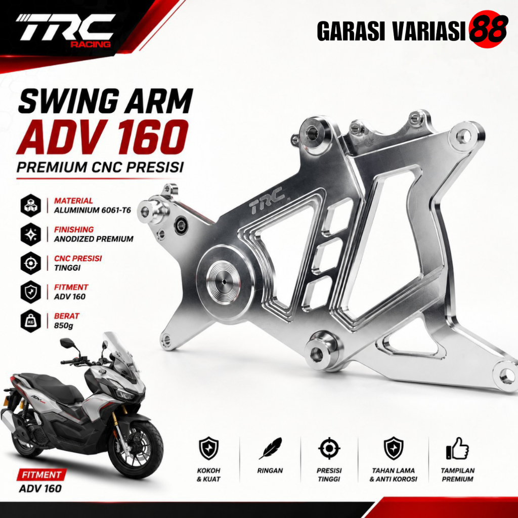 Swing Arm Honda Adv 150/160 Premium Quality Full set Swing Arm Knalpot Cnc Motor Adv 150 & 160