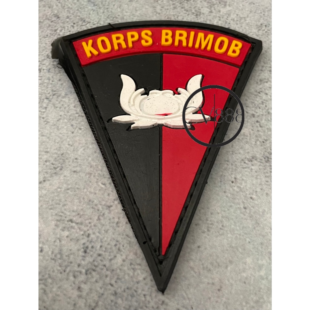 Patch Brimob (Segitiga Logo) - Patch Velcro BRIMOB Indonesia - Prepetan - Patch Velcro Karet