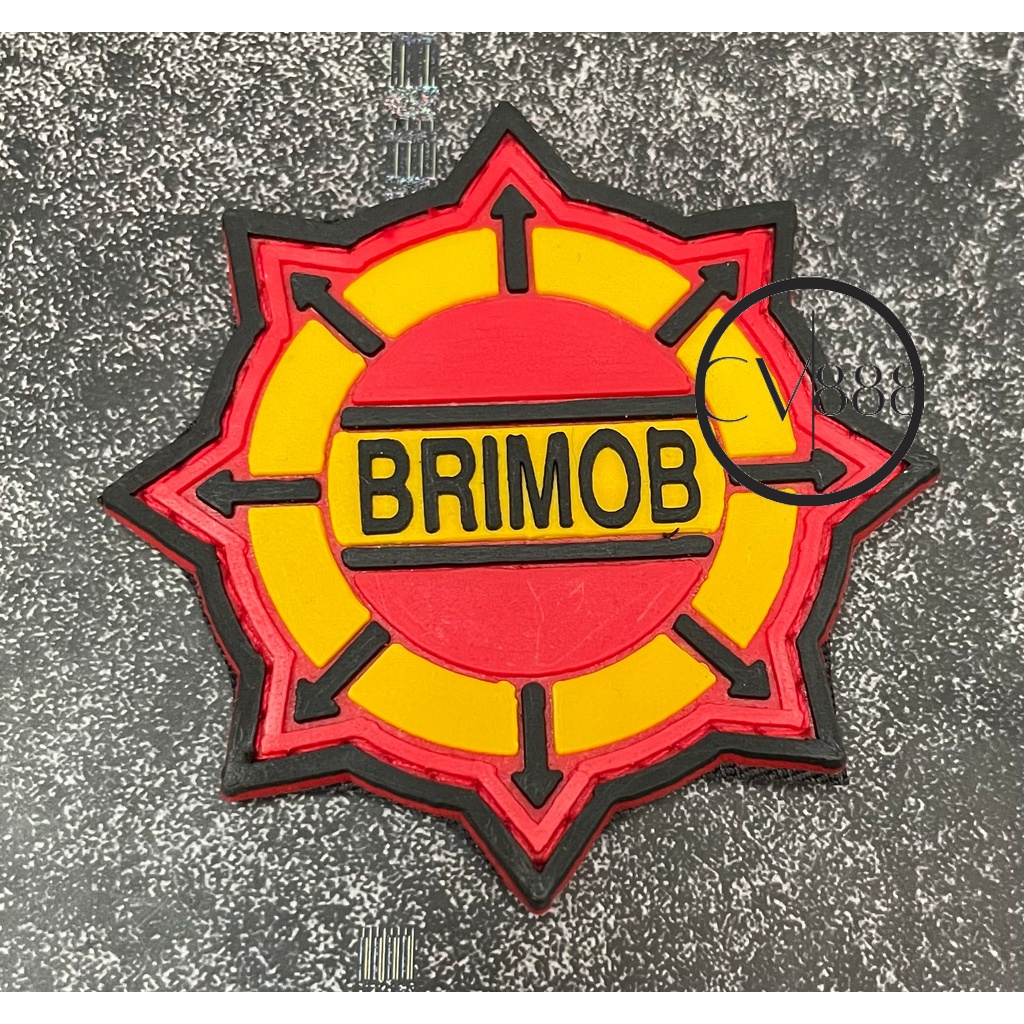 Patch Brimob (Roda Gila) - Patch Velcro BRIMOB Indonesia - Prepetan - Patch Velcro Karet