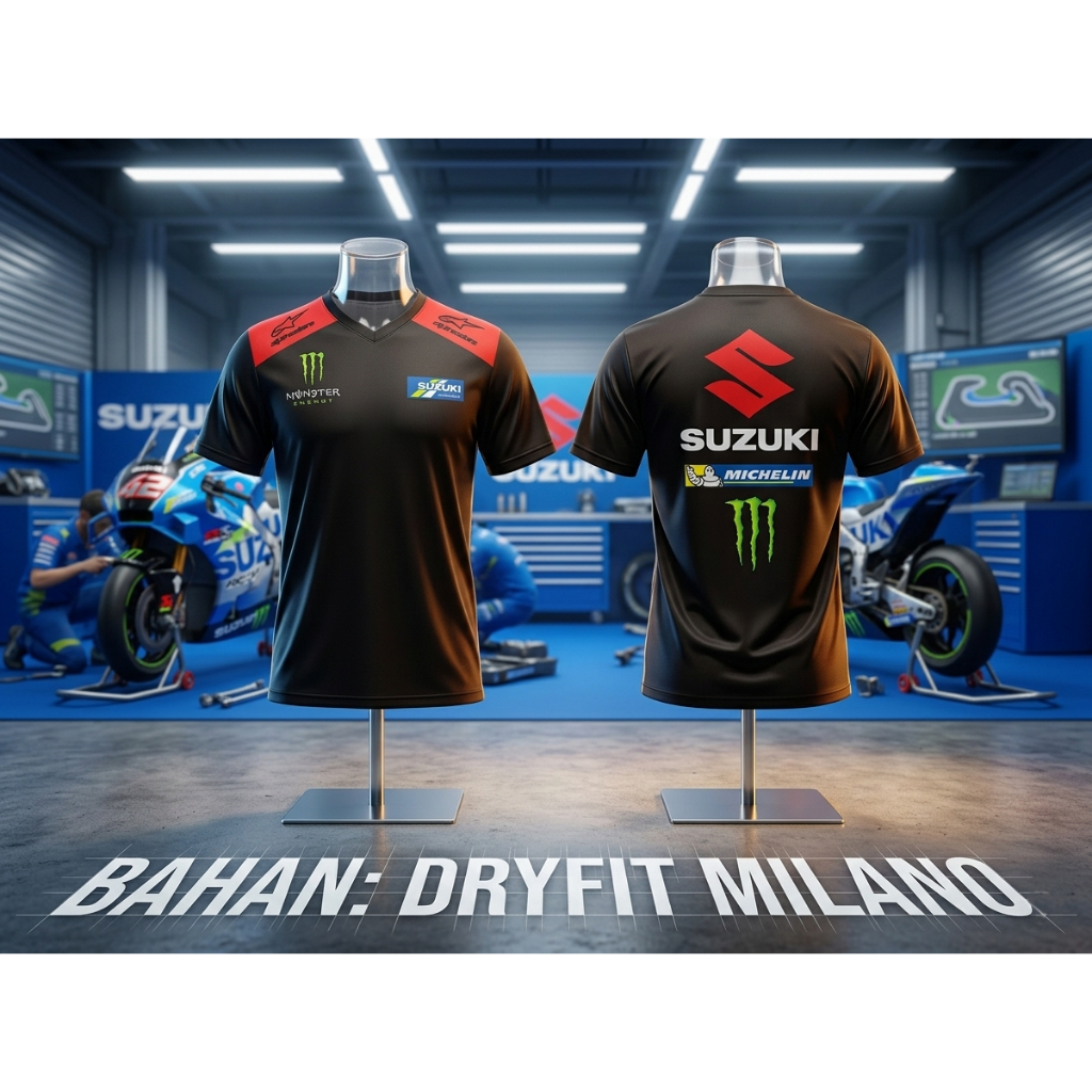 JERSEY RACING SUZUKI, KAOS SUZUKI RACING TEAM BAHAN MILANO