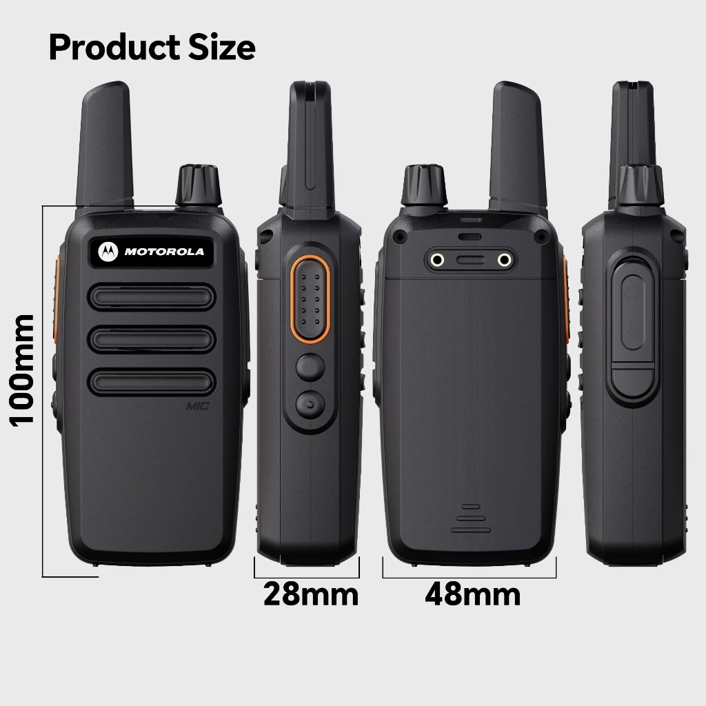 2Pcs HT Motorola T6 Jarak 10KM Daya 10W 16 Saluran IP54 Tahan Air Baterai 5800mAh Serbaguna Cocok di