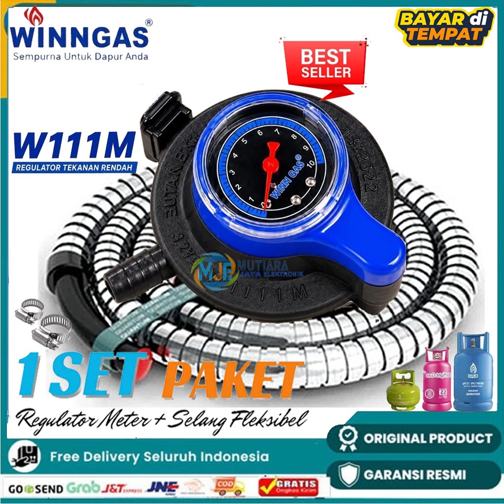 Regulator Winn Gas W 111 Meter Kompor Gas Lpg Pengunci Super / Super Lock W111M SNI