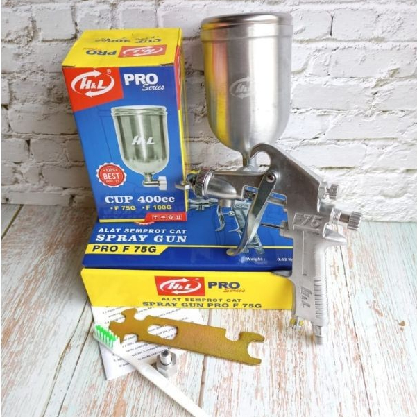 H&L SPRAY GUN F75 TABUNG ATAS DAN BAWAH