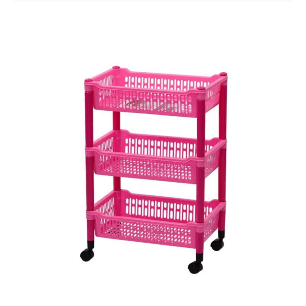 Lion Star Family Rack SS-3 A6 Rak Serbaguna dengan Roda untuk Dapur Gelas Keranjang Serbaguna Perlen