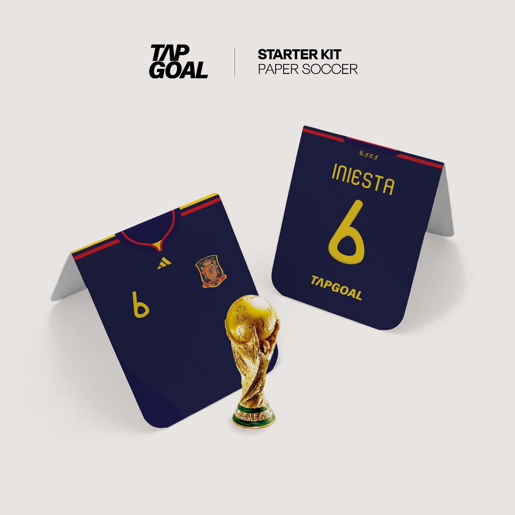 TapGoal Starter Kit Spanyol WorldCup 2010 Away | Koleksi Nostalgia | Game Nostalgia | Mainan Nostalg