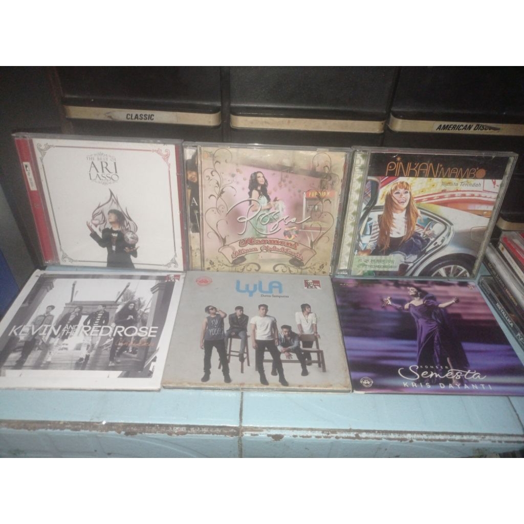 Kaset CD Ari lasso - Rossa - Pinkan Mambo - Kevin and the redrose- Lyla - Krisdayanti