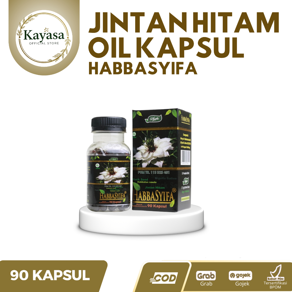 Habbasyifa Oil 90 Kapsul | Minyak Habbatussauda Jinten Hitam | Habbasyifa Jinten hitam Oil