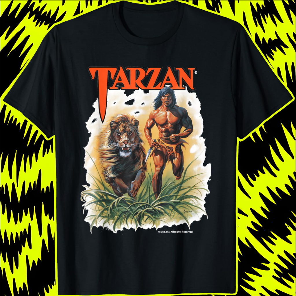 Makeyoushine X Generasi90 Kaos Tarzan Walk With Tiger T-Shirt – Baju Vintage 90s Retro Pria Wanita U
