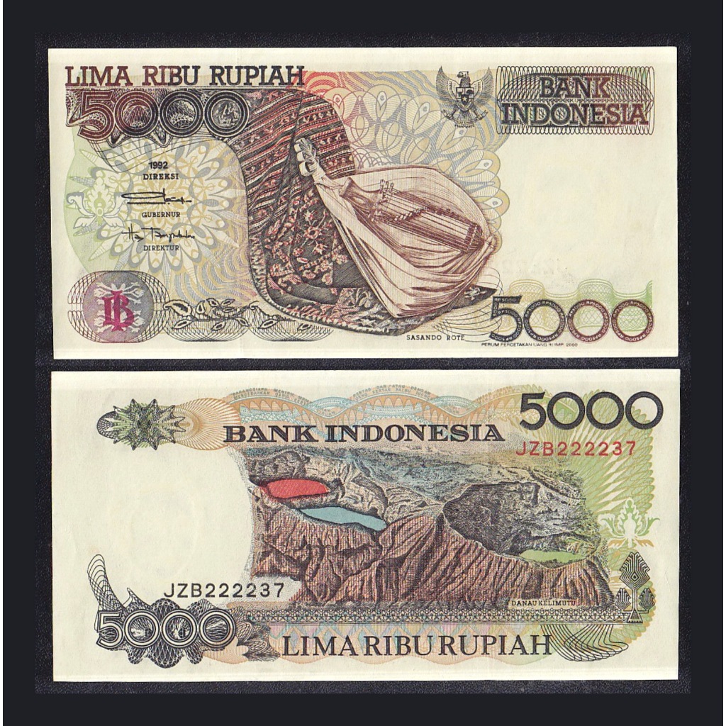 Uang kuno 5000 rupiah tahun 1992 Sasando