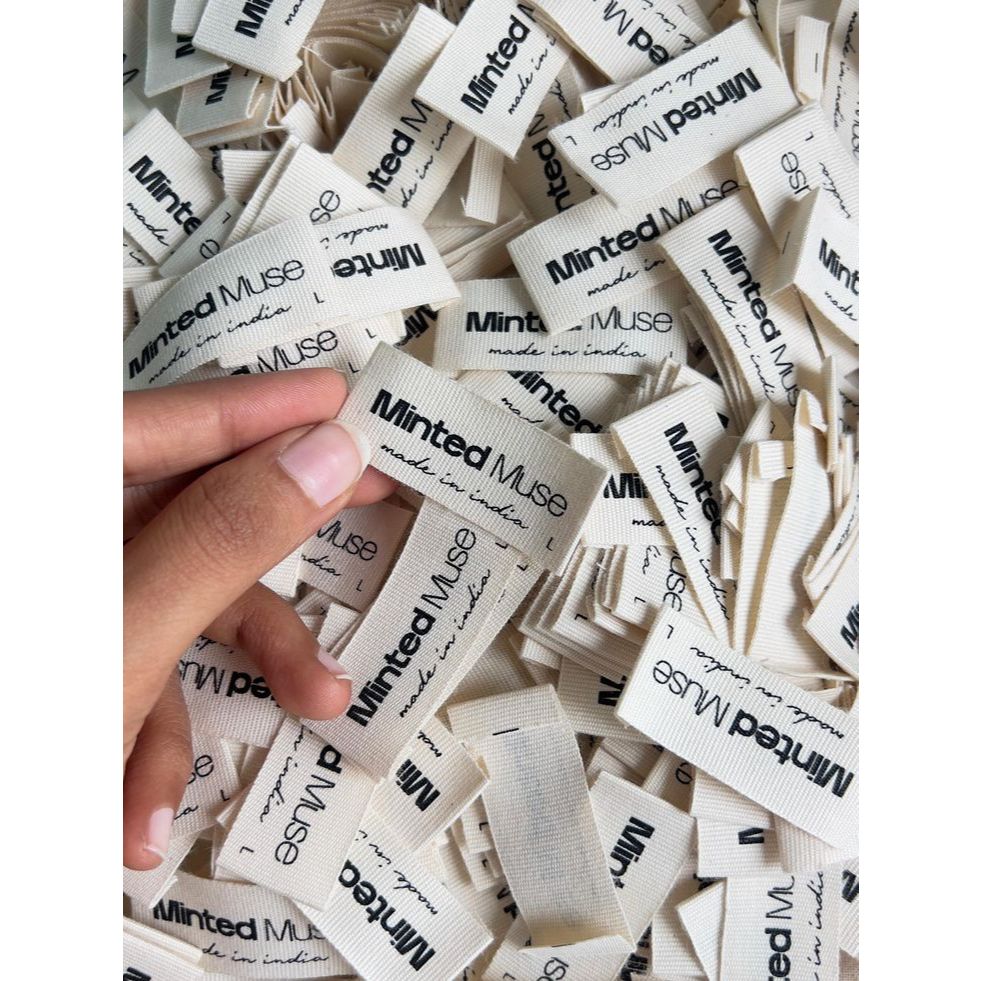 45m.Label Katun Lokal /custom desain/label katun tebal/,Label hijab/Label gamis/ Free desain/custom/