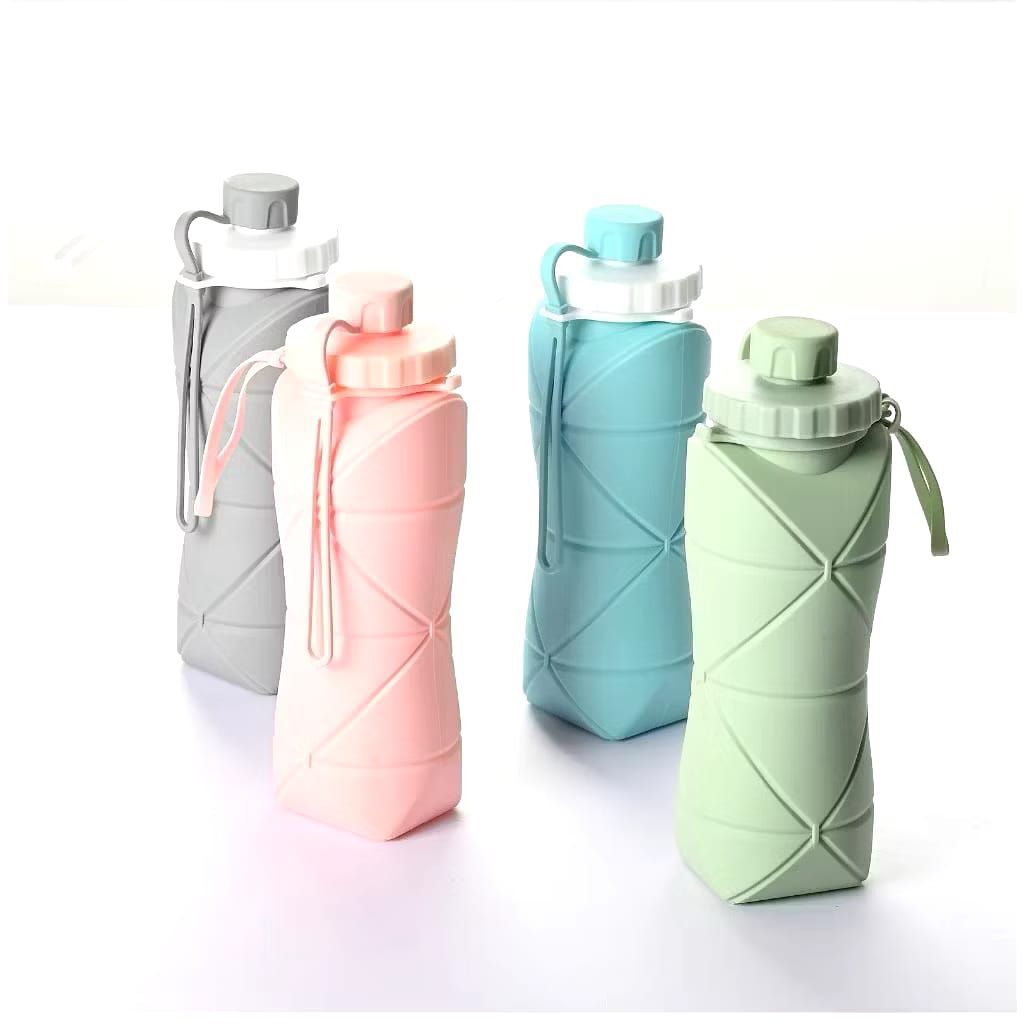 Botol Air Lipat Silikon Portabel Reusable Botol Air Olahraga Lipat Botol Air Lipat Botol